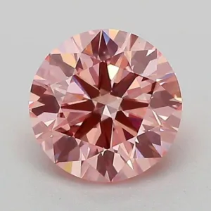 1.07 Carat Round Fancy Vivid Pink VVS2 Lab Diamond