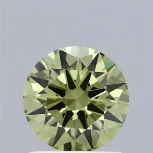 1.08 Carat Round Fancy Vivid Green VVS2 Lab Diamond