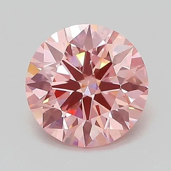 1.08 Carat Round Fancy Vivid Pink VS1 Lab Diamond 1 1.08 Carat Round Fancy Vivid Pink VS1 Lab Diamond