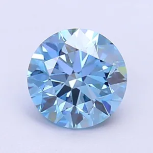 1.09 Carat Round Fancy Vivid Blue VVS2 Lab Diamond