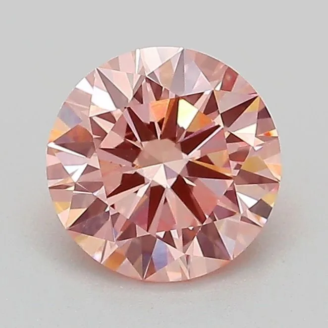 1.09 Carat Round Fancy Vivid Pink VVS2 Lab Diamond 1 1.09 Carat Round Fancy Vivid Pink VVS2 Lab Diamond
