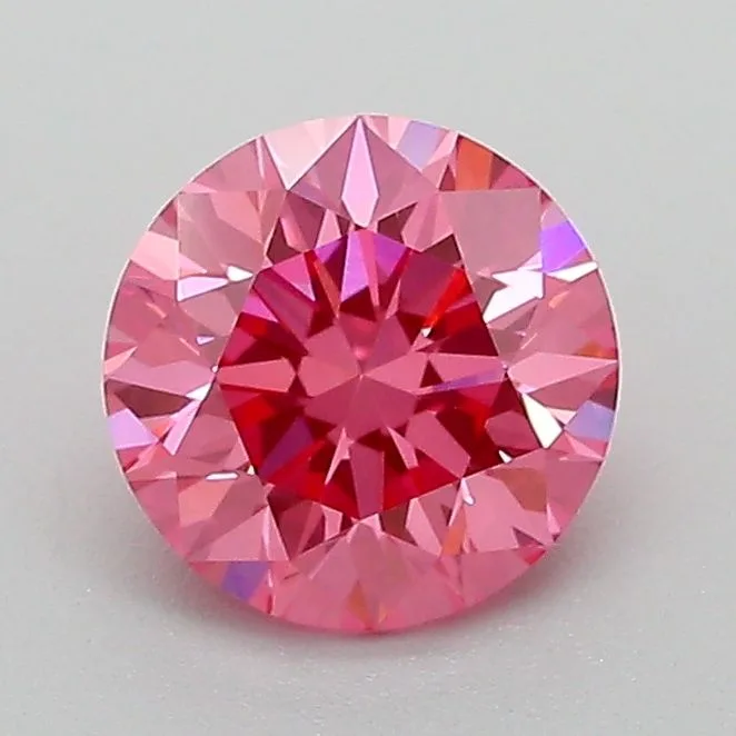 1.1 Carat Round Fancy Vivid Pink VVS2 Lab Diamond 1 1.1 Carat Round Fancy Vivid Pink VVS2 Lab Diamond