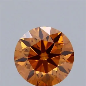 1.12 Carat Round Fancy Orange VVS2 Lab Diamond