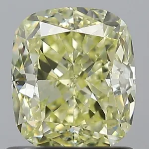 1.15 Carat Cushion Modified Fancy Light Yellow VS2 Natural Diamond