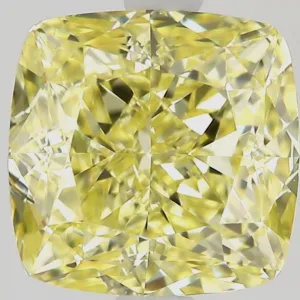 1.15 Carat Cushion Modified Fancy Yellow VS1 Natural Diamond