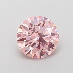 1.23 Carat Round Fancy Vivid Pink VVS2 Lab Diamond