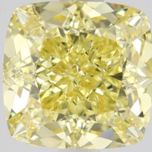 1.33 Carat Cushion Brilliant Fancy Intense Yellow VS1 Natural Diamond