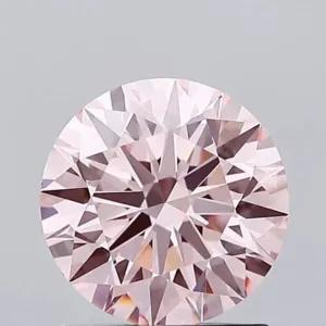 1.34 Carat Round Fancy Vivid Pink VS1 Lab Diamond