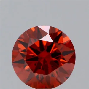 1.49 Carat Round Fancy Deep Orange VS2 Lab Diamond