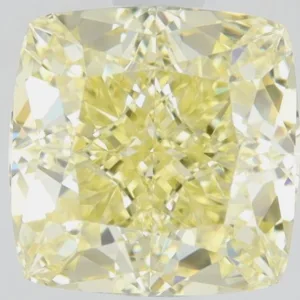 1.5 Carat Cushion Brilliant Fancy Yellow VVS2 Natural Diamond