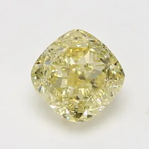 1.5 Carat Cushion Modified Fancy Yellow VVS2 Natural Diamond