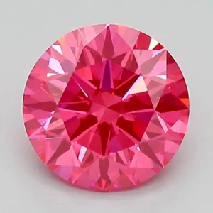 1.5 Carat Round Fancy Vivid Pink VS1 Lab Diamond