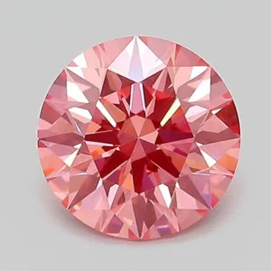 1.5 Carat Round Fancy Vivid Pink VS1 Lab Diamond