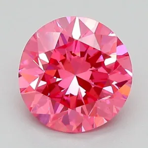 1.5 Carat Round Fancy Vivid Pink VS2 Lab Diamond