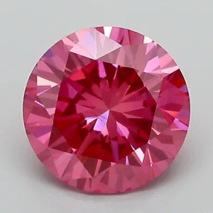 1.51 Carat Round Fancy Vivid Pink VS1 Lab Diamond