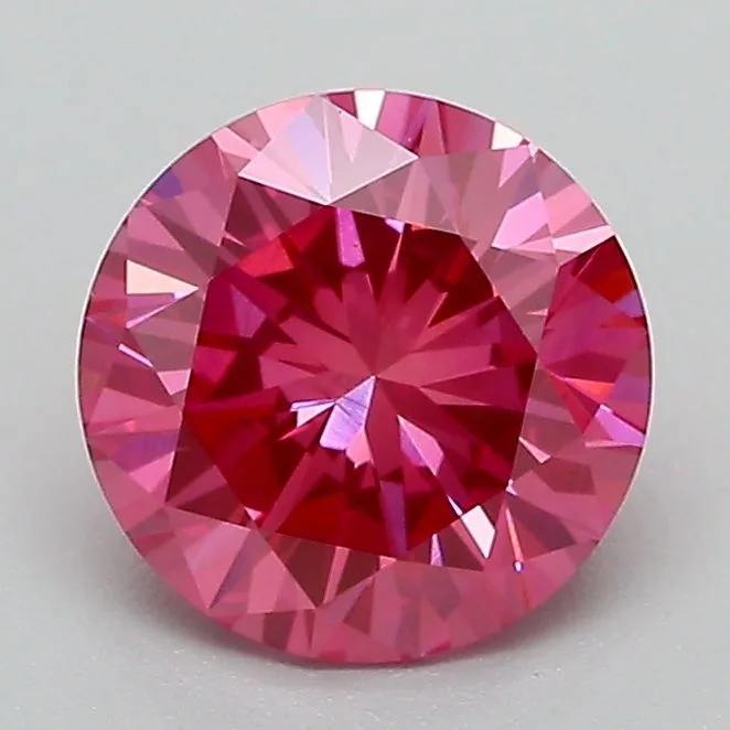 1.51 Carat Round Fancy Vivid Pink VS1 Lab Diamond 1 1.51 Carat Round Fancy Vivid Pink VS1 Lab Diamond