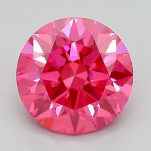1.51 Carat Round Fancy Vivid Pink VS1 Lab Diamond