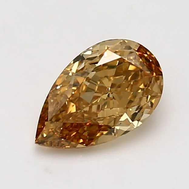 1.58 Carat Pear Fancy Deep Yellow VS1 Natural Diamond 1 1.58 Carat Pear Fancy Deep Yellow VS1 Natural Diamond