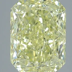 1.59 Carat Radiant Faint Yellow IF Natural Diamond
