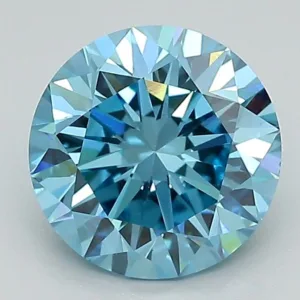 2.01 Carat Round Fancy Vivid Blue VS1 Lab Diamond