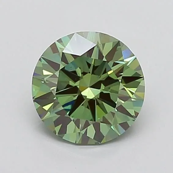 2.01 Carat Round Fancy Vivid Green VS2 Lab Diamond 1 2.01 Carat Round Fancy Vivid Green VS2 Lab Diamond
