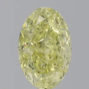 2.02 Carat Oval Fancy Yellow I1 Natural Diamond