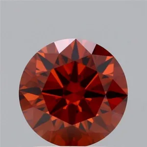 2.04 Carat Round Fancy Deep Orange VS1 Lab Diamond