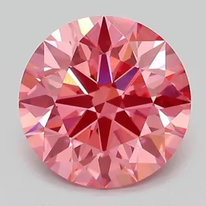 2.09 Carat Round Fancy Vivid Pink VVS2 Lab Diamond