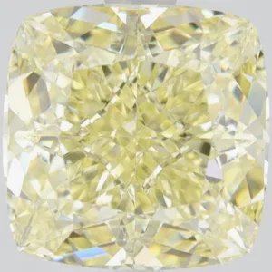 2.1 Carat Cushion Brilliant Fancy Yellow VS1 Natural Diamond