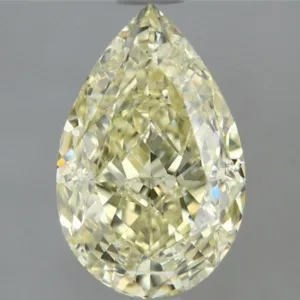 2.1 Carat Pear Fancy Light Yellow VVS1 Natural Diamond