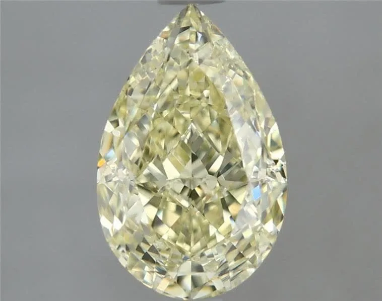 2.1 Carat Pear Fancy Light Yellow VVS1 Natural Diamond 1 2.1 Carat Pear Fancy Light Yellow VVS1 Natural Diamond