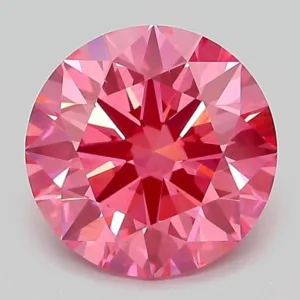 2.1 Carat Round Fancy Vivid Pink VS1 Lab Diamond