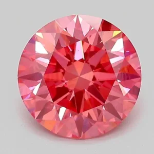 2.1 Carat Round Fancy Vivid Pink VS2 Lab Diamond