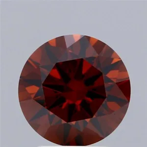 2.13 Carat Round Fancy Deep Orange VVS2 Lab Diamond