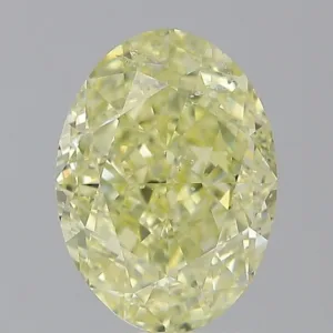 2.51 Carat Oval Fancy Yellow SI2 Natural Diamond