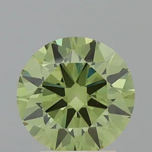 2.51 Carat Round Fancy Vivid Green VS1 Lab Diamond