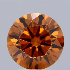 2.63 Carat Round Fancy Vivid Orange VS1 Lab Diamond