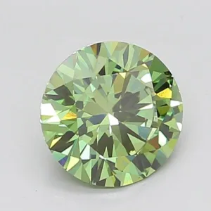 2.72 Carat Round Fancy Vivid Green VS2 Lab Diamond