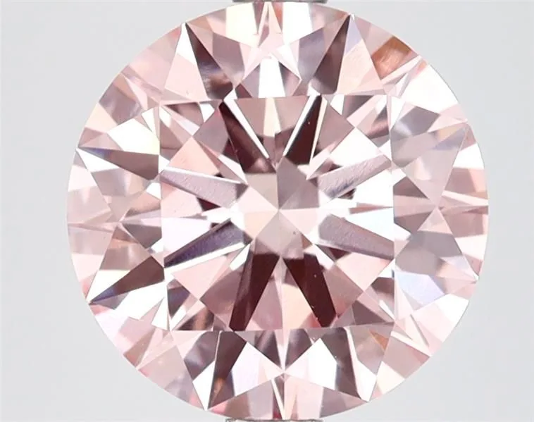 2.89 Carat Round Fancy Intense Pink VS1 Lab Diamond 1 2.89 Carat Round Fancy Intense Pink VS1 Lab Diamond