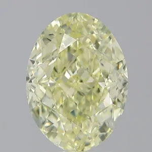 3 Carat Oval Fancy Light Yellow VVS2 Natural Diamond