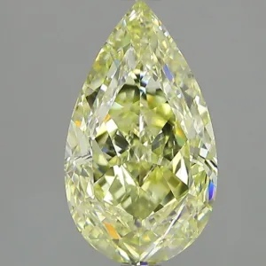 3 Carat Pear Fancy Light Yellow VS1 Natural Diamond