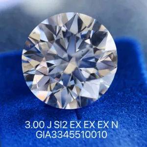 3 Carat Round J SI2 Natural Diamond