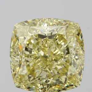 3.01 Carat Cushion Modified Fancy Yellow VS2 Natural Diamond