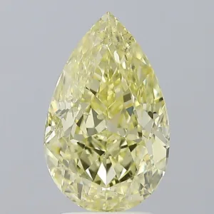 3.02 Carat Pear Fancy Yellow SI1 Natural Diamond