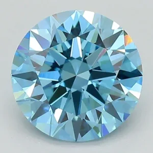 3.07 Carat Round Fancy Vivid Blue VS1 Lab Diamond