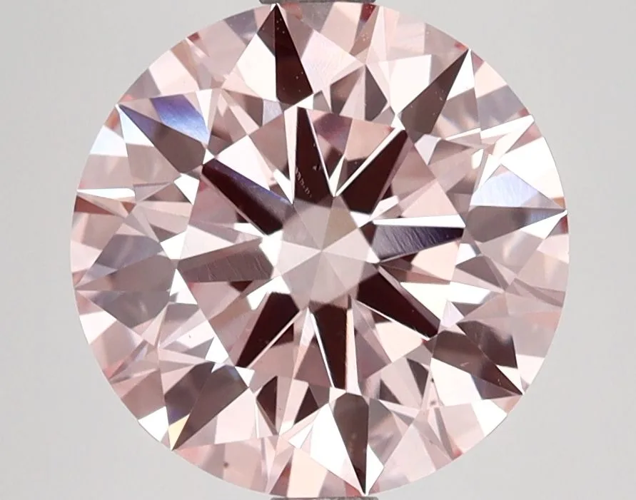 3.19 Carat Round Fancy Pink VS2 Lab Diamond 1 3.19 Carat Round Fancy Pink VS2 Lab Diamond