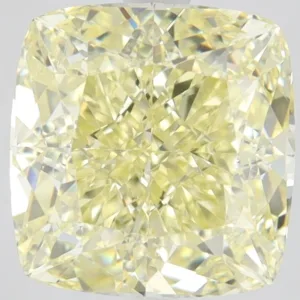 3.5 Carat Cushion Brilliant Fancy Light Yellow VS1 Natural Diamond