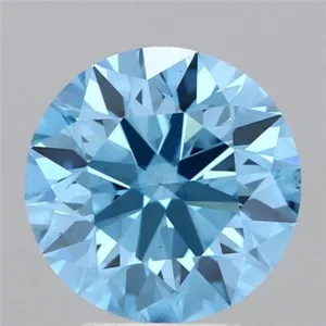 3.51 Carat Round Fancy Vivid Blue VS2 Lab Diamond