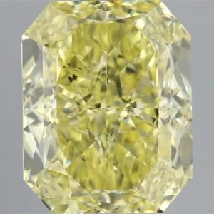 3.52 Carat Radiant Fancy Intense Yellow SI1 Natural Diamond