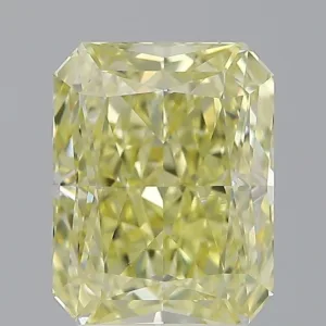 3.53 Carat Radiant Fancy Yellow VS2 Natural Diamond